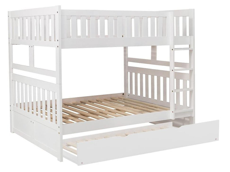 Homelegance Galen Full/Full Bunk Bed w/ Storage Boxes in White B2053FFW-1*T