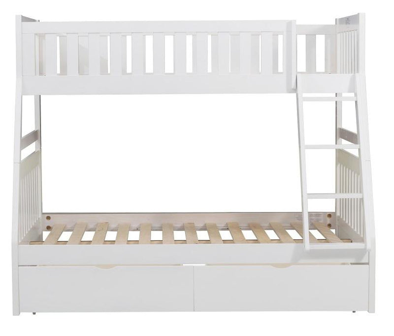 Homelegance Galen Twin/Full Bunk Bed w/ Storage Boxes in White B2053TFW-1*T