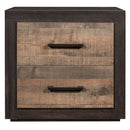 Miter Nightstand in Rustin Mahogany & Dark Ebony 1762-4
