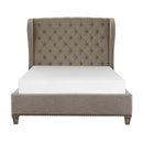 Vermillion Queen Upholstered Panel Bed in Gray 5442-1*