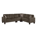 Lantana 2-Piece Reversible Sectional in Chocolate