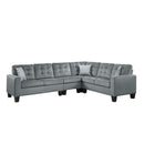 Lantana 2-Piece Reversible Sectional in Gray 9957GY*SC