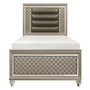 Youth Loudon Twin Platform Bed in Champagne Metallic B1515T-1*