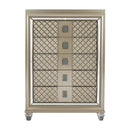 Loudon 5 Drawer Chest in Champagne Metallic 1515-9