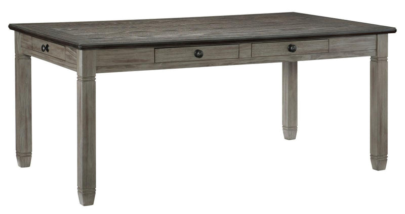 Homelegance Granby Dining Table in Coffee and Antique Gray 5627GY-72