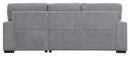 Morelia 2pc Sectional with Pull Out Bed and Right Chaise in Dark Gray