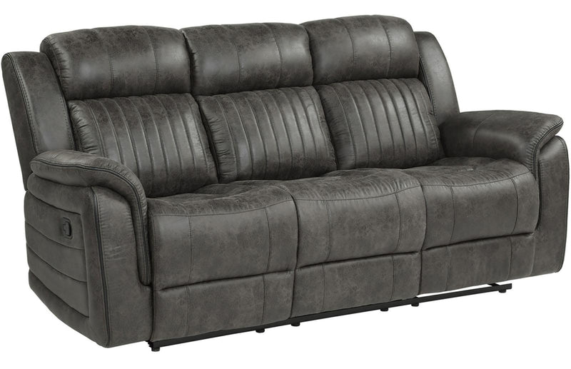 Homelegance Furniture Centeroak Double Reclining Sofa in Gray 9479BRG-3