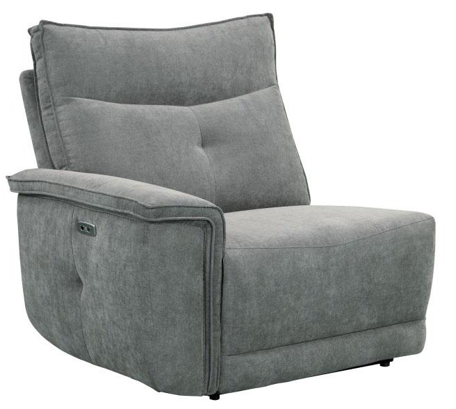 Homelegance Furniture Tesoro Power Double Reclining Sofa w/ Power Headrests in Dark Gray