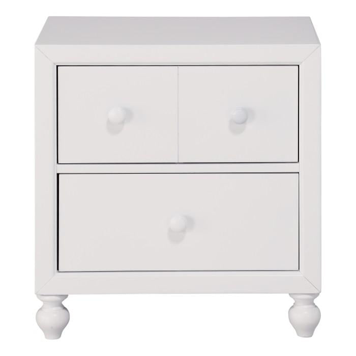 Homelegance Wellsummer 2 Drawer Nightstand in White 1803W-4 image