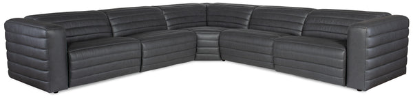 Chatelain 5-Piece Power Headrest Sectional with 2 Power Recliners - SS454-G5PS-097
