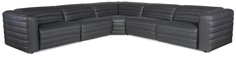 Chatelain 5-Piece Power Headrest Sectional with 2 Power Recliners - SS454-G5PS-097