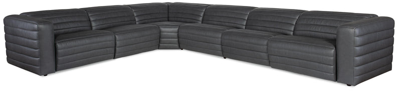 Chatelain 6-Piece Power Headrest Sectional with 2 Power Recliners - SS454-G6PS-097
