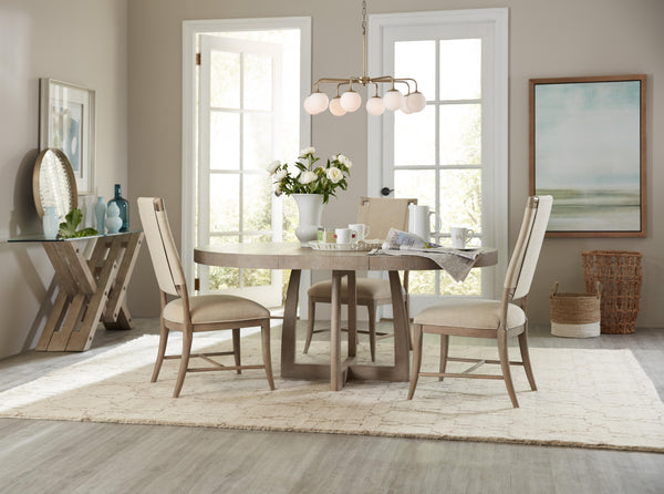 Affinity 48in Round Pedestal Dining Table w/1-18in Leaf