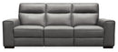 Braeburn Leather Sofa w/PWR Recline PWR Headrest