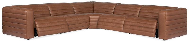 Chatelain 5-Piece Power Headrest Sectional with 2 Power Recliners - SS454-G5PS-088