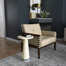 Carverdale Leather Club Chair w/Wood Frame - CC401-082