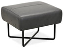 Efron Ottoman w/ Black Metal Base