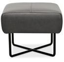 Efron Ottoman w/ Black Metal Base