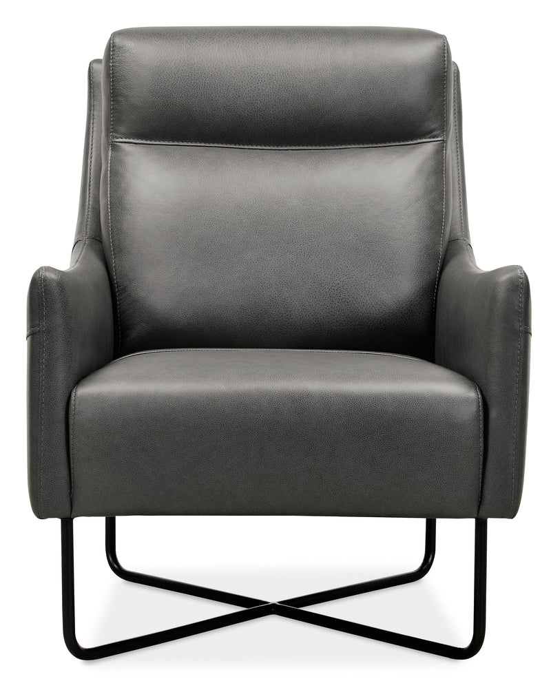 Efron Club Chair w/ Black Metal Base