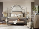 King Fabric Upholstered Poster Bed