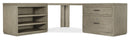 Linville Falls Corner Desk with Lateral File and Open Desk Cabinet