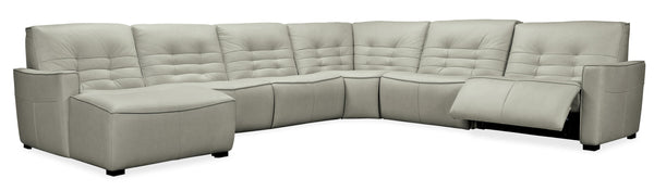 Reaux Grandier 6-Piece LAF Chaise Sectional w/ 2 Recliners