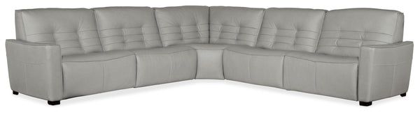 Reaux 5-Piece Power Recline Sectional w/3 Power Recliners