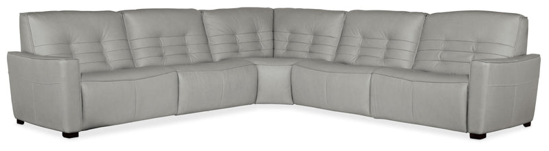 Reaux 5-Piece Power Recline Sectional w/3 Power Recliners
