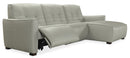 Reaux Power Recline Sofa w/ RAF Chaise w/2 Power Recliners