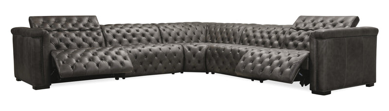 Savion Grandier 5 pc Sectional w/2 PWR Recline PWR Headrest