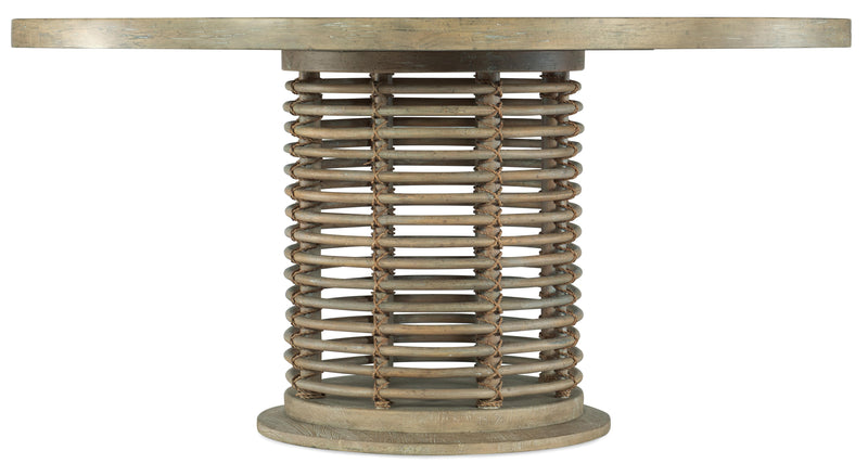 Surfrider 60in Rattan Round Dining Table
