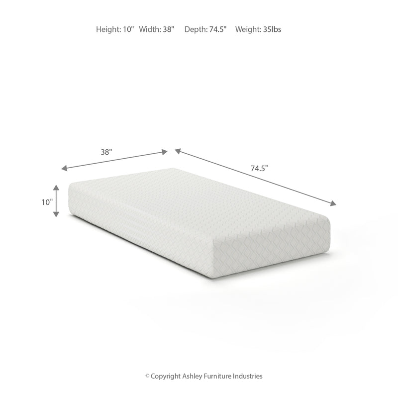 10 Inch Chime Memory Foam Twin Mattress in a Box (Bed Size: Twin)