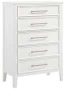 New Classic Furniture Andover 5 Drawer Chest in White