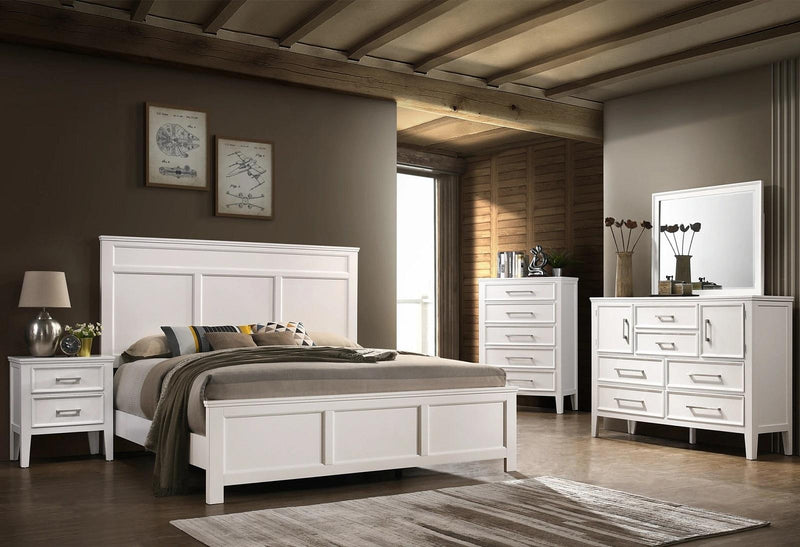 New Classic Furniture Andover 5 Drawer  Chest  in White