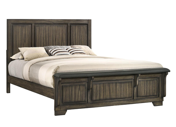 New Classic Furniture Ashland King Panel Bed in Rustic Brown image