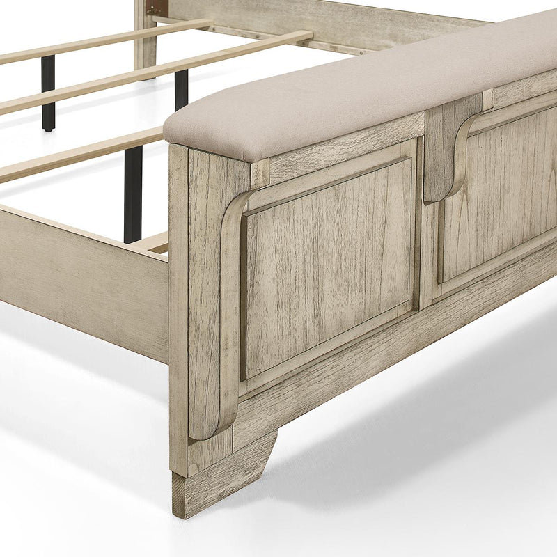New Classic Furniture Ashland Queen Panel Bed in Rustic White