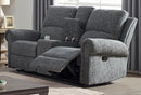 New Classic Furniture Connor Console Loveseat with Dual Recliners in Gray