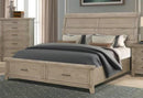 New Classic Furniture Fairfax Queen Storage Bed in Driftwood