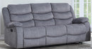 New Classic Furniture Granada Dual Recliner Sofa in Gray