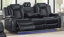 New Classic Furniture Orion Sofa with Power Headrest and Footrest in Black