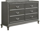 New Classic Furniture Park Imperial 6 Drawer Dresser in Pewter