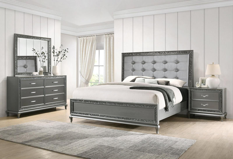 New Classic Furniture Park Imperial Queen Bed in Pewter
