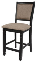 New Classic Furniture Prairie Point Counter Height Chair in Black (Set of 2)