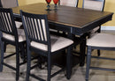 New Classic Furniture Prairie Point Rectangular Counter Height Table in Black