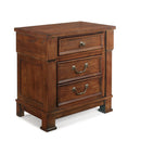 New Classic Furniture Providence 3 Drawer Nightstand in Dark Oak