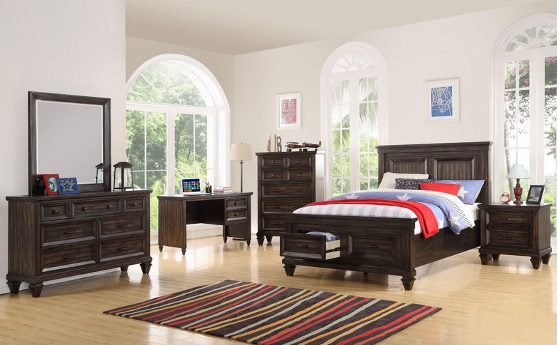 New Classic Furniture Sevilla Youth Twin Panel Storage Bed in Walnut