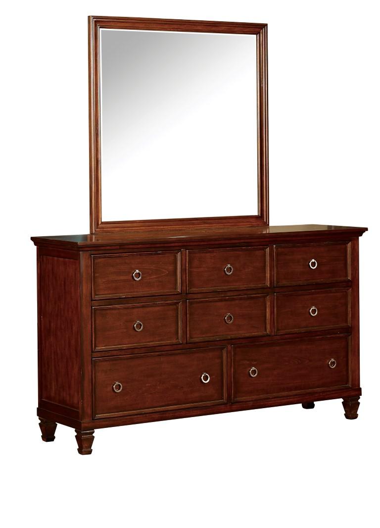 New Classic Furniture Tamarack Mirror in Brown Cherry