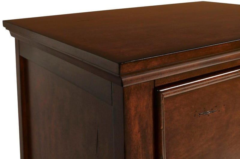 New Classic Furniture Tamarack Nightstand in Brown Cherry