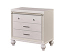 New Classic Furniture Valentino 3 Drawer Nightstand in White