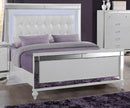 New Classic Furniture Valentino Full Upholstered Lighted Bed in White
